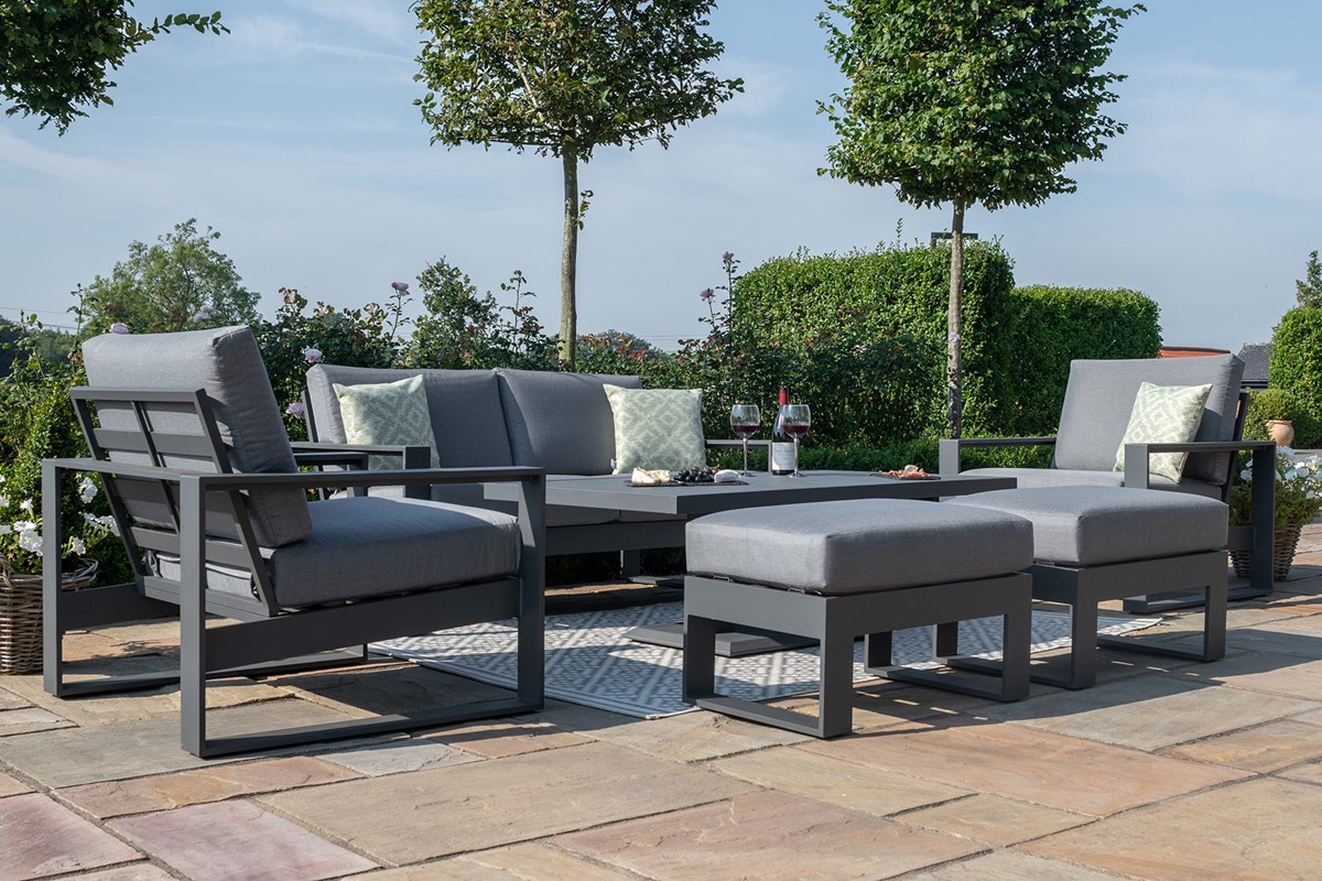Amalfi 2 Seat Sofa With Gas Lift Rising Table - Maze