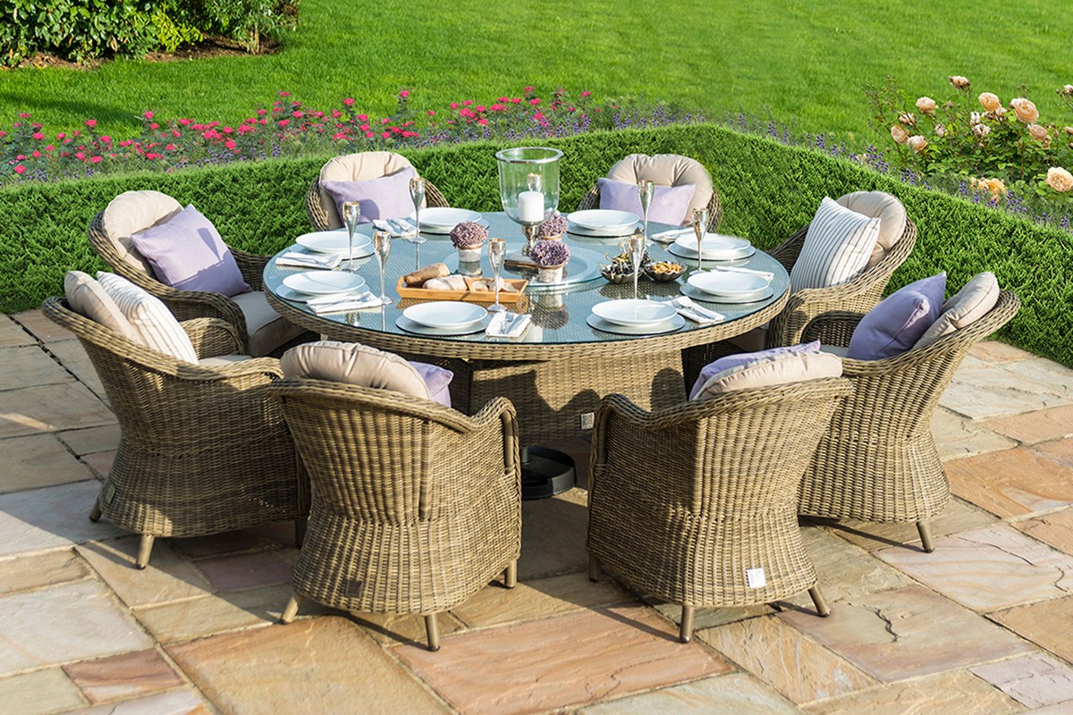 Winchester 8 Seat Round Heritage Chair with Ice Bucket & Lazy Susan Maze