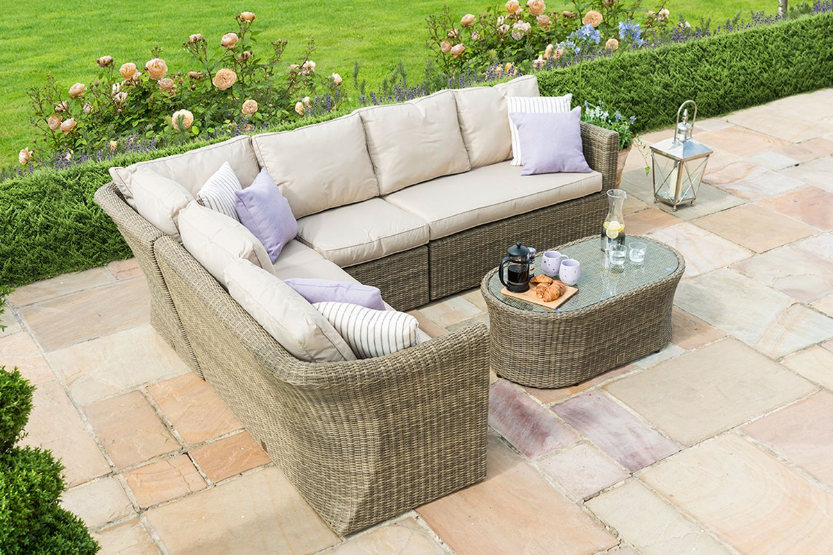 Winchester Large Corner Sofa Set with Coffee Table - Maze