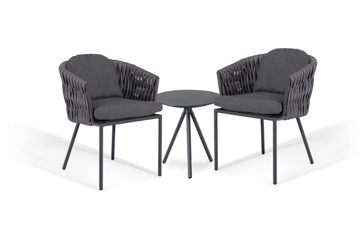 Marina Bistro Set With Spray Stone Round Table Maze
